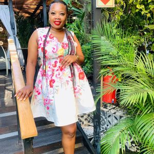 Silk-Linen Floral Mini Dress